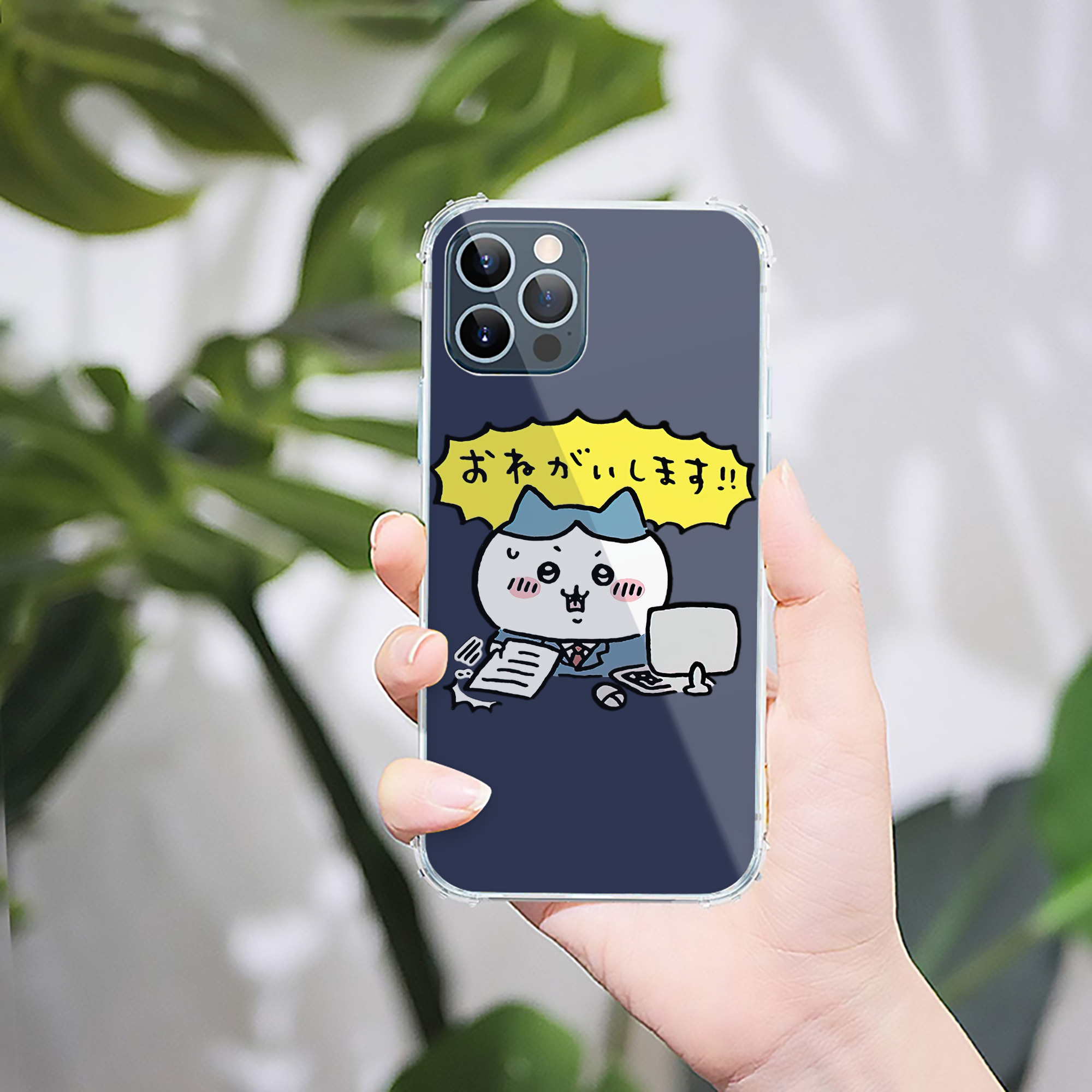 （画像用） ちいかわ ハチワレ Chii-kawa hachiware 【iPhone 12シリーズ対応】透明スマホケース（クリアソフトケース）